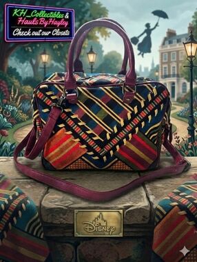 Disney Parks Mary Poppins Returns Woven Carpet Bag Satchel Crossbody